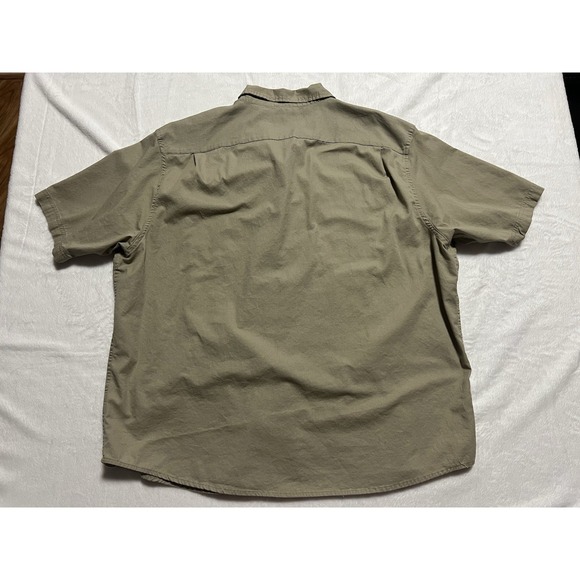 Wrangler Flex for Comfort Khaki Short Sleeve Button-Up Shirt 3XL - Picture 9 of 10